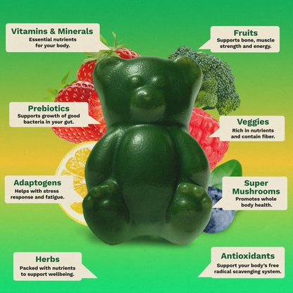 Grüns Adult Sugar-Free Greens Gummies, 28ct