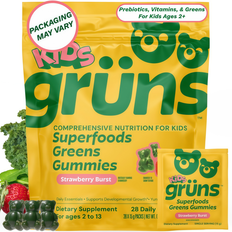 Grüns Kids Superfood Greens Gummies, 28ct